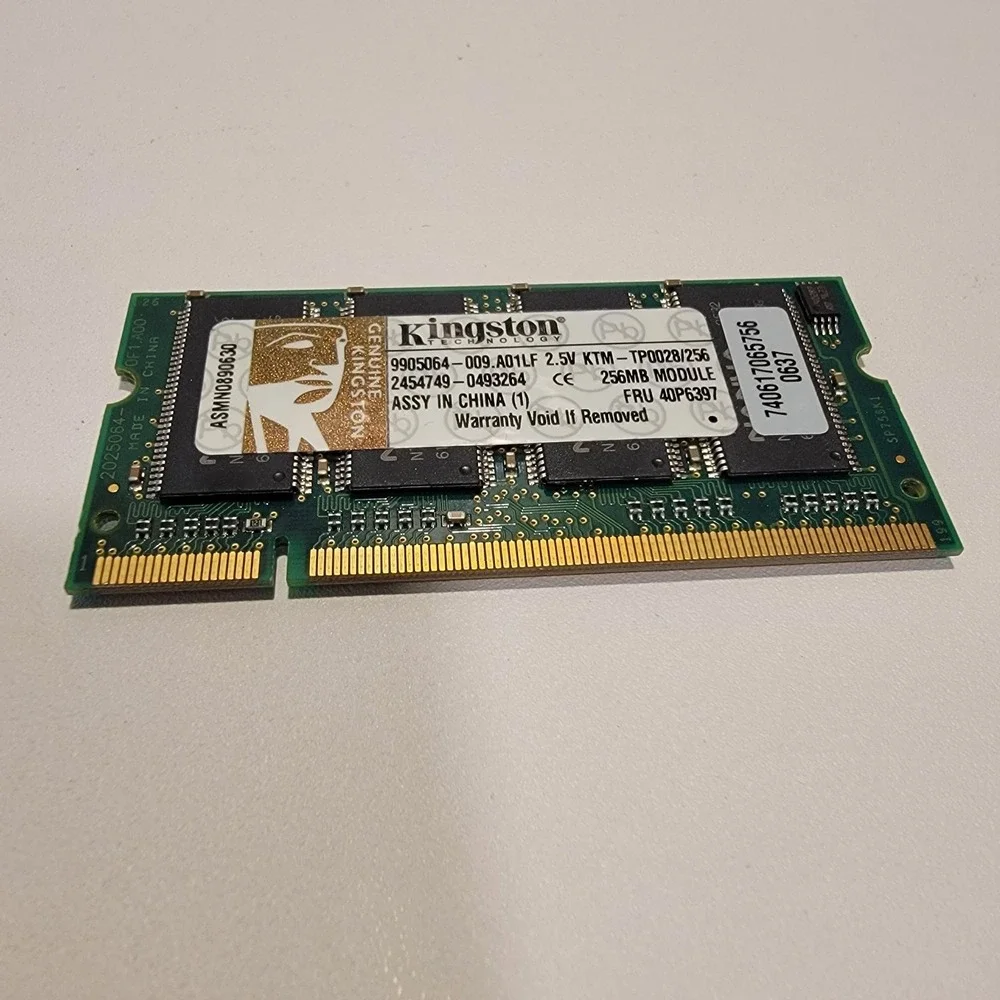 💥Kingston 256MB FRU 40P6397 Laptop Memory RAM KTM-TP0028/256